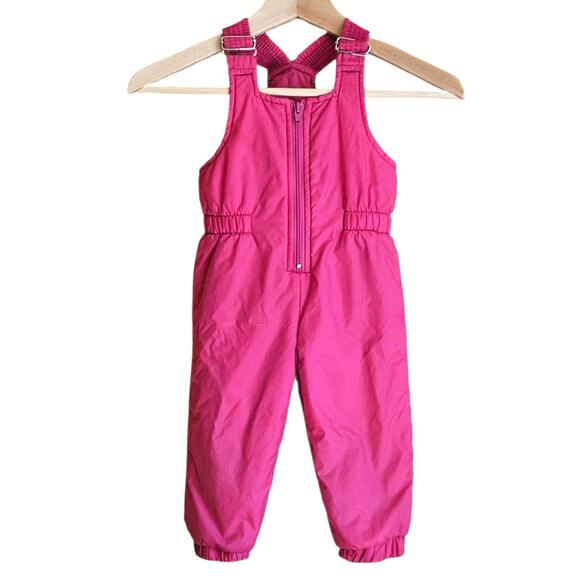 Lands End Snow Pants Bibs Pink Toddler Size 2T - Picture 1 of 5